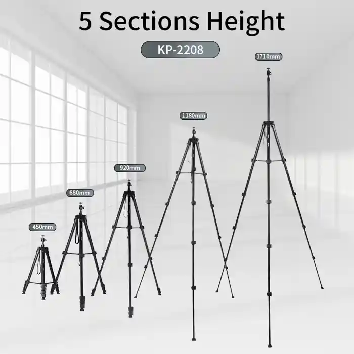 Jmary KP-2208 Professional Upgraded Multifunctional Tripod for Mobiles / Ringlights / Cameras.